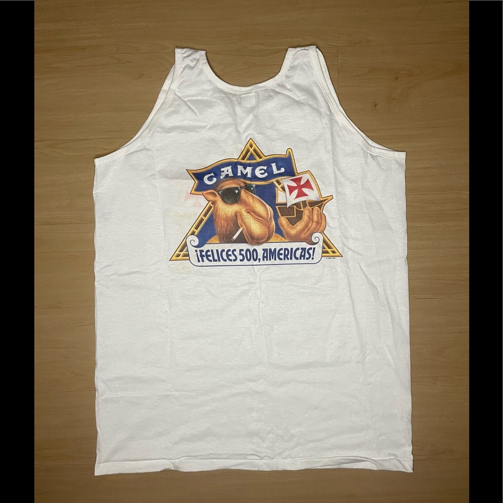 Joe Camel Felices 500, Americas Tank T-Shirt Promo Men’s One Size Fits All 90’s